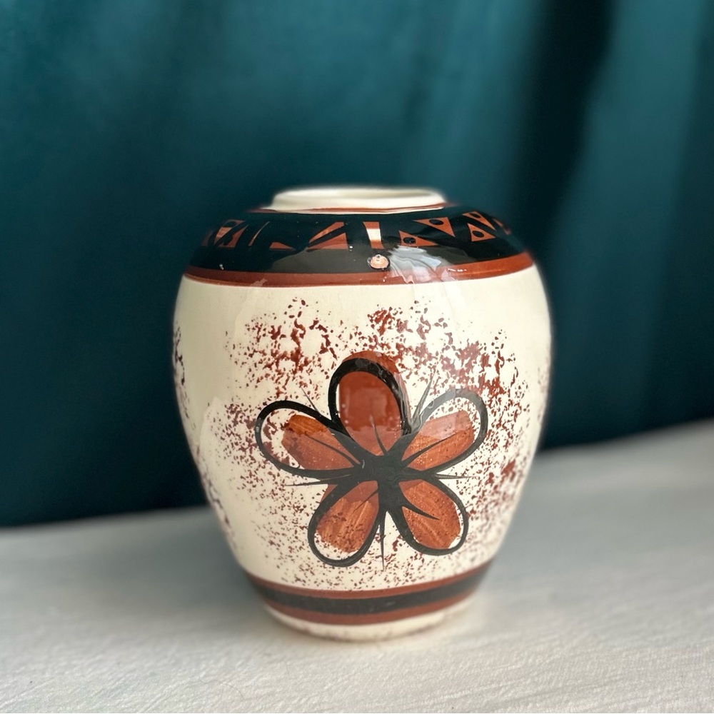 Vintage Aloha Hawaii Ceramics Plumeria Vase